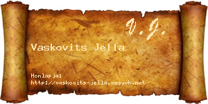 Vaskovits Jella névjegykártya